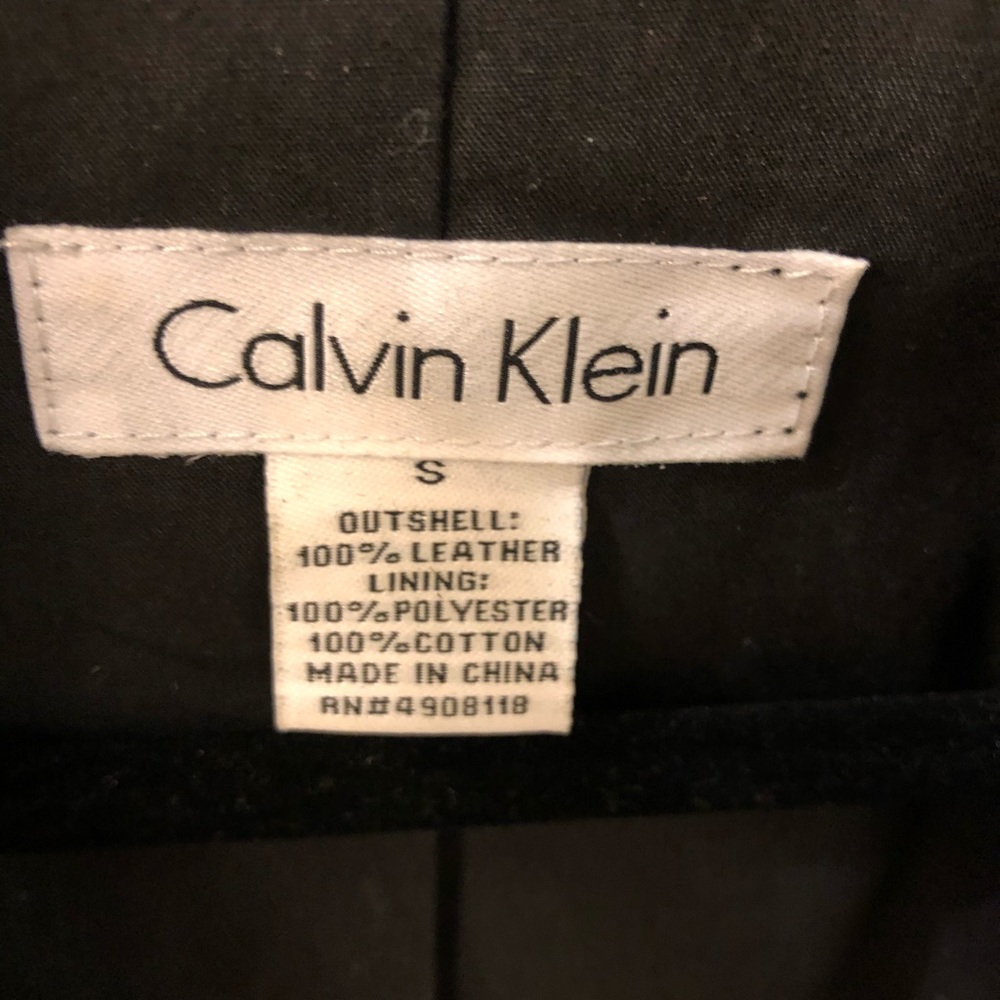 Calvin Klein Leather jacket, small, black - Picture 3 of 3